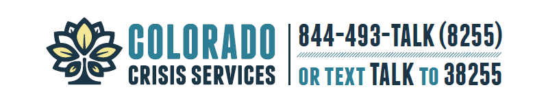 Colorado Crisis Services logo & phone number