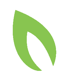 Single green leaf icon