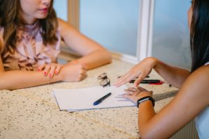 a girl and her therapist
