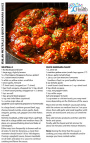 ITALIAN MEATBALLS and Marinara sauce recipe