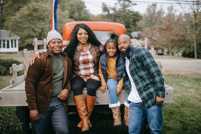 Family youth outdoors