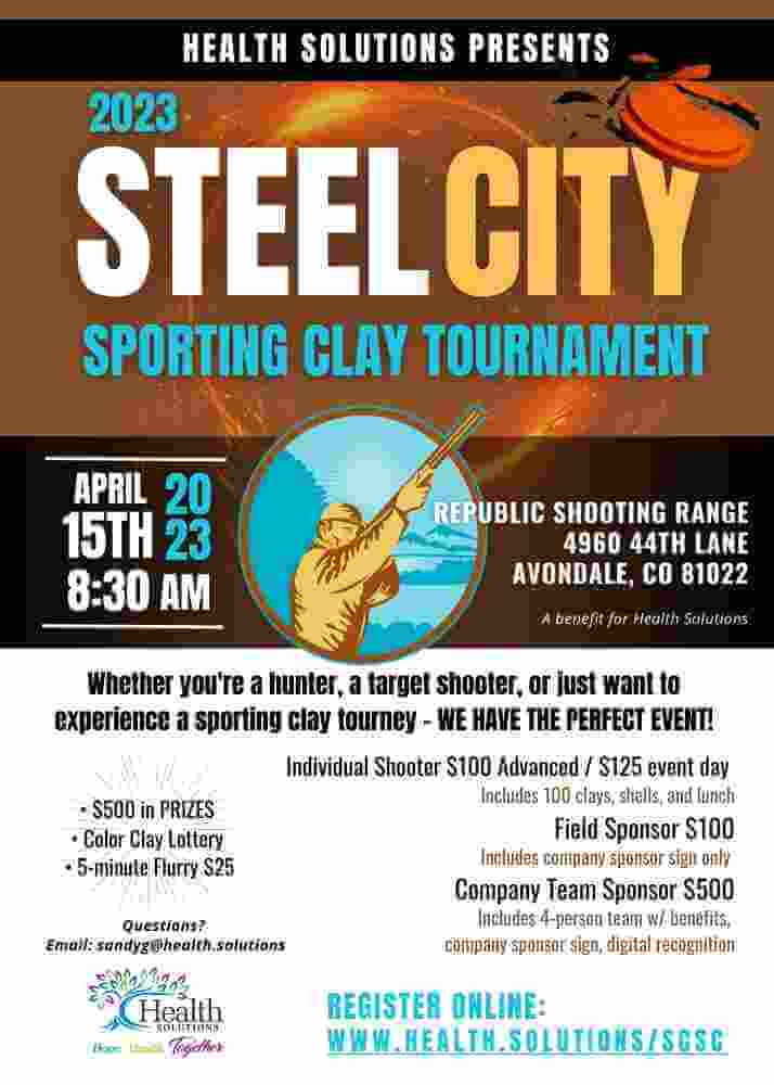 2023 Steel City Sporting Clay Tournament flyer