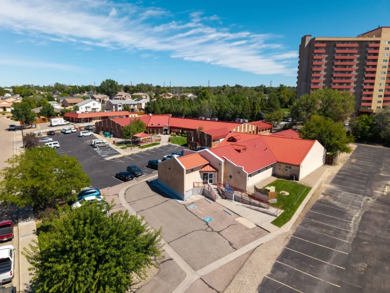 Crisis Services Building Drone POV